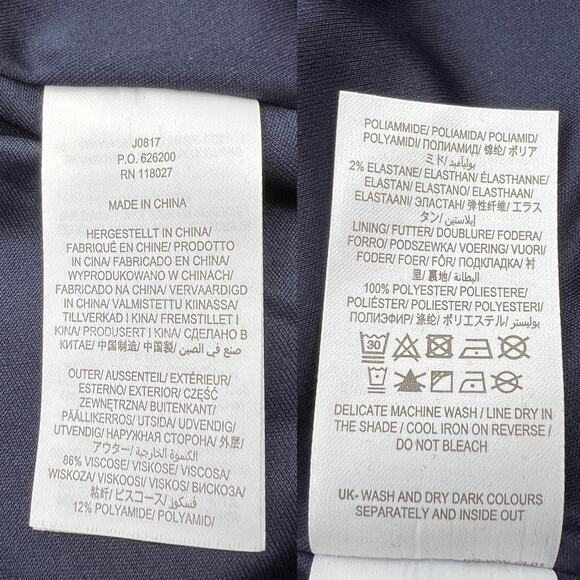 Boden Maggie Navy Blue Ponte Knit Ruched Waist Dress J0817 - Picture 9 of 10